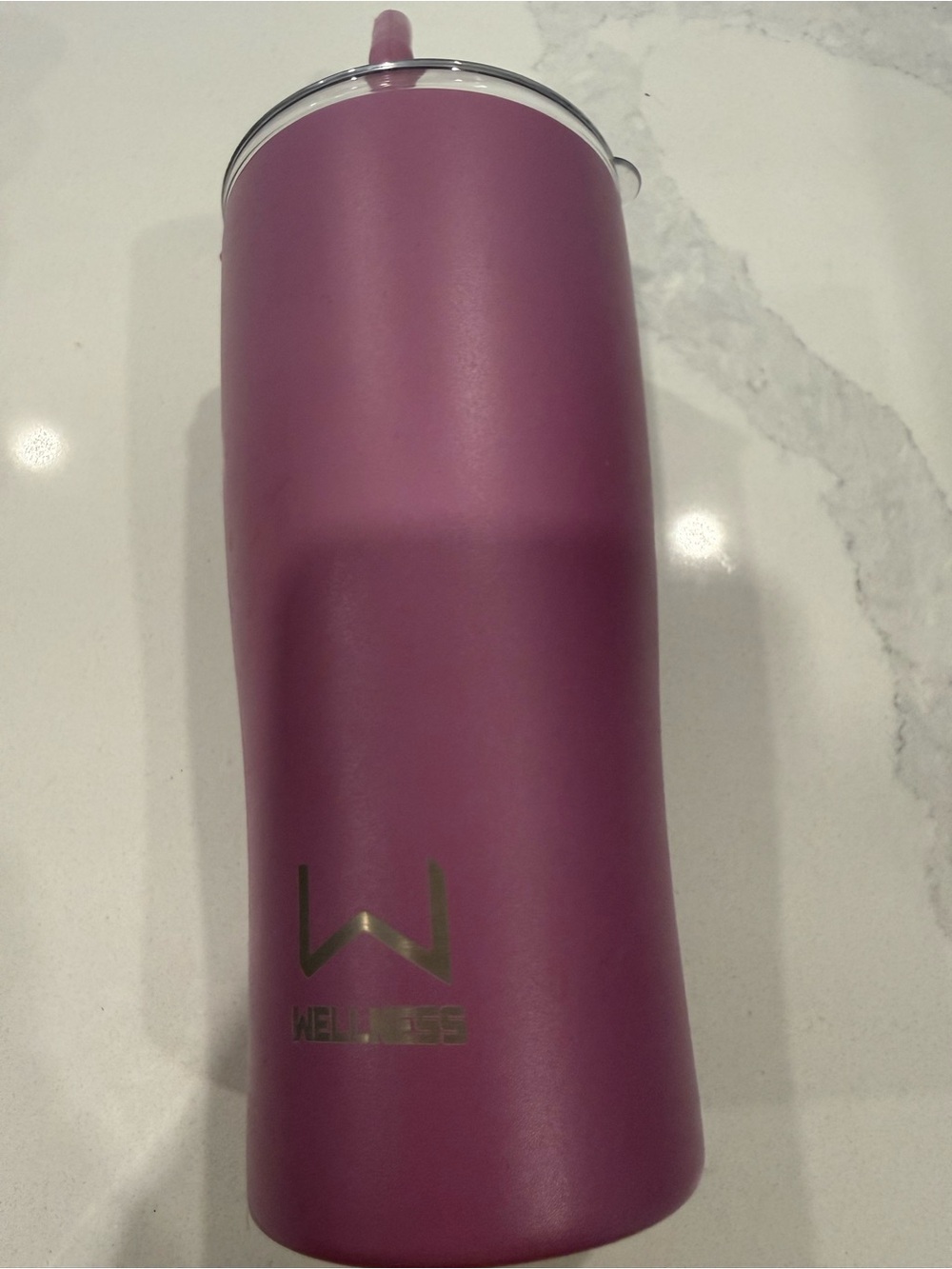 Wellness Purple Insulated Tumbler with Straw